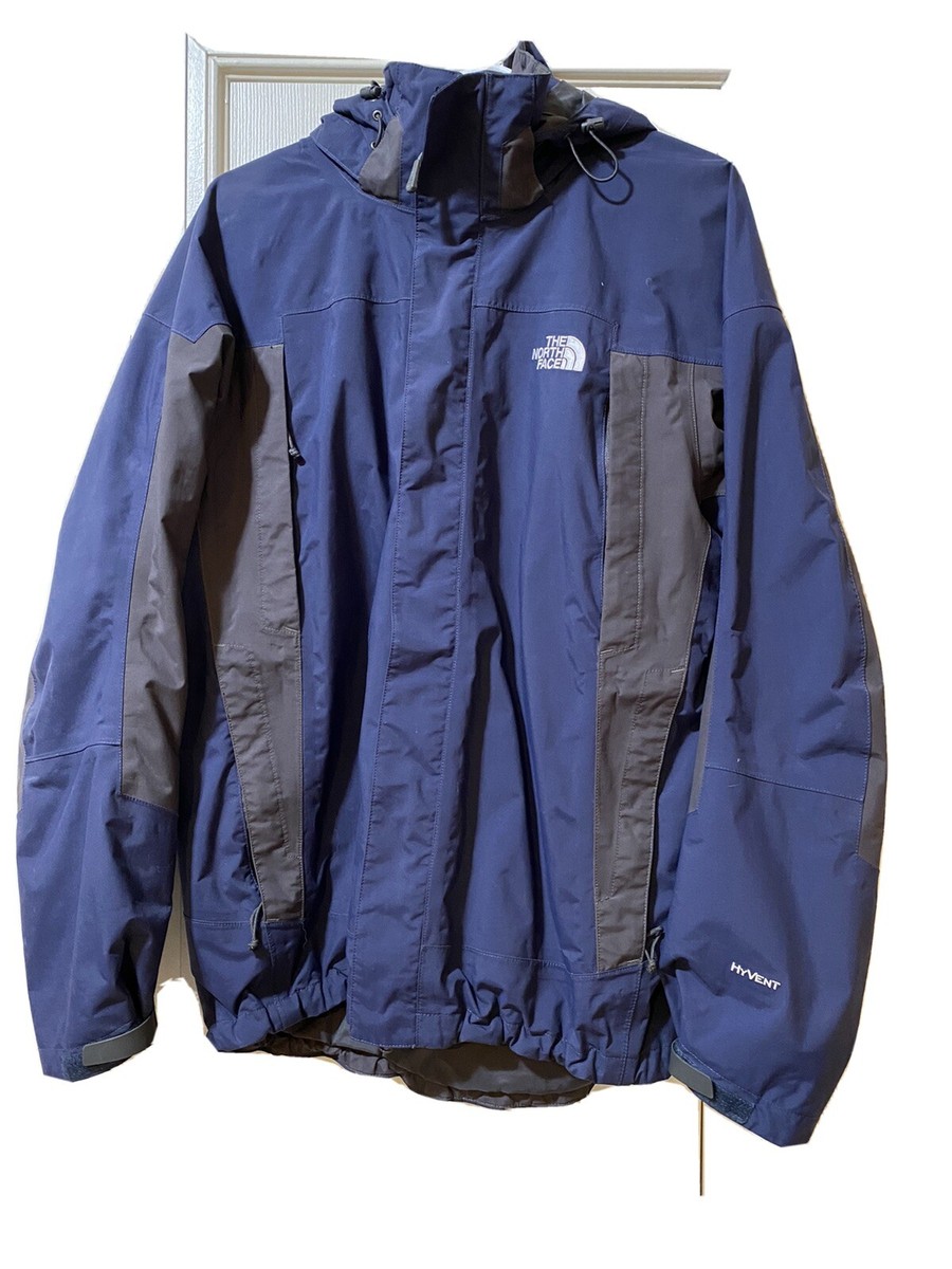 The North Face Hyvent Jacket MEDIUM, Blue/Grey | eBay
