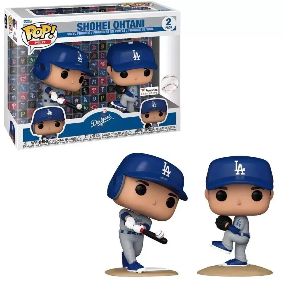 MLB Shohei Ohtani LA Dodgers Funko Fanatics Exclusive Two-Pack POP