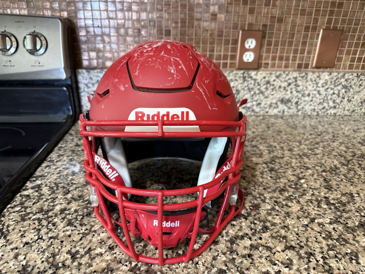 Riddell SpeedFlex Full Size Gameday Football Helmet Matte Red w