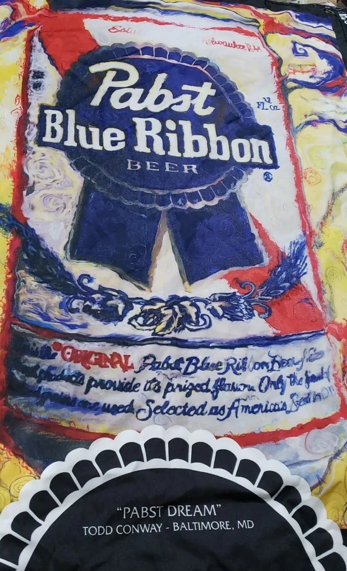 Pabst Blue Ribbon Can Art Banner (signed) | eBay