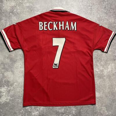 Vintage Beckham Manchester United 98/00 Home Size XL Umbro Jersey