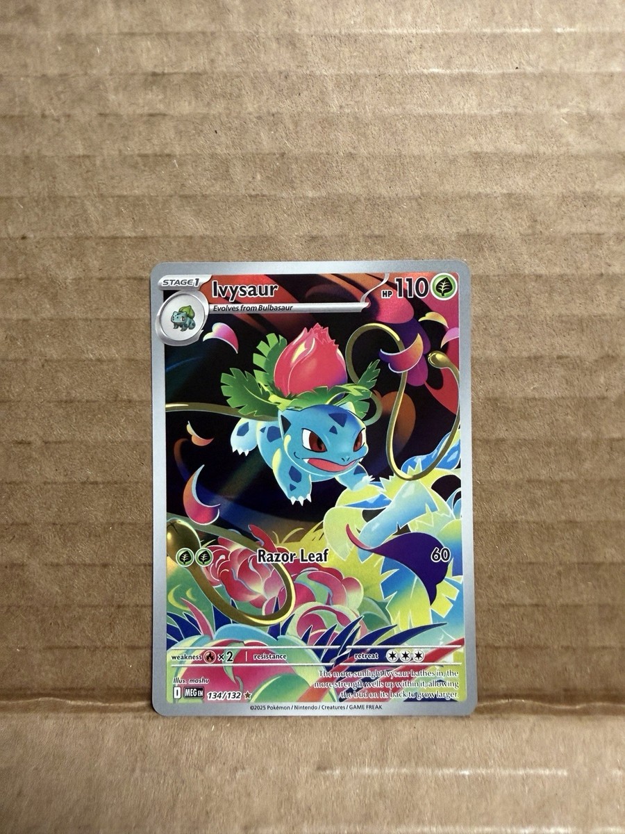Ivysaur Illustration Rare 134/132 Near Mint Mega Evolution Pokemon