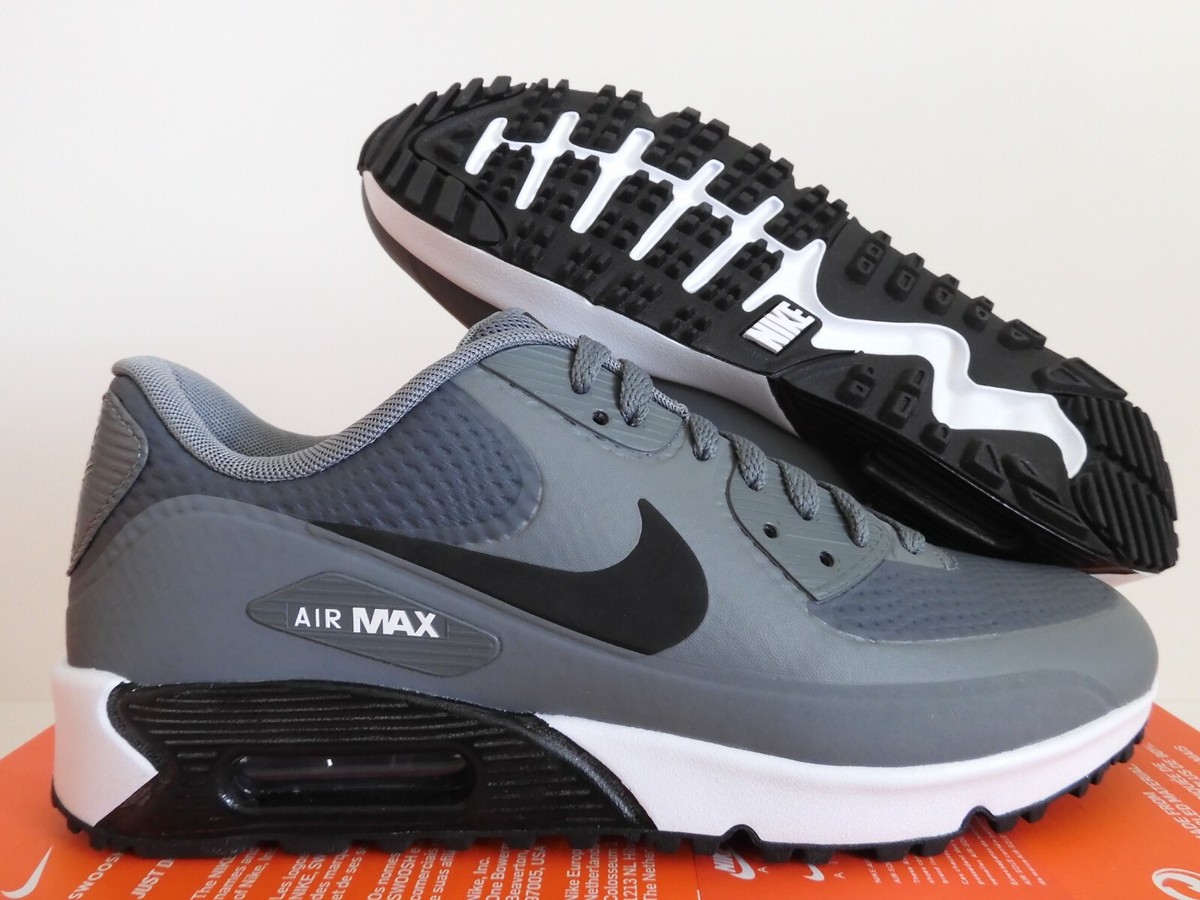 Nike Air Max 90 G Golf Cleats Smoke Grey-Black-White Sz 7.5