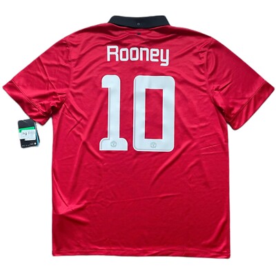 2013/14 Manchester United Home Jersey #10 Rooney XL Nike Champions