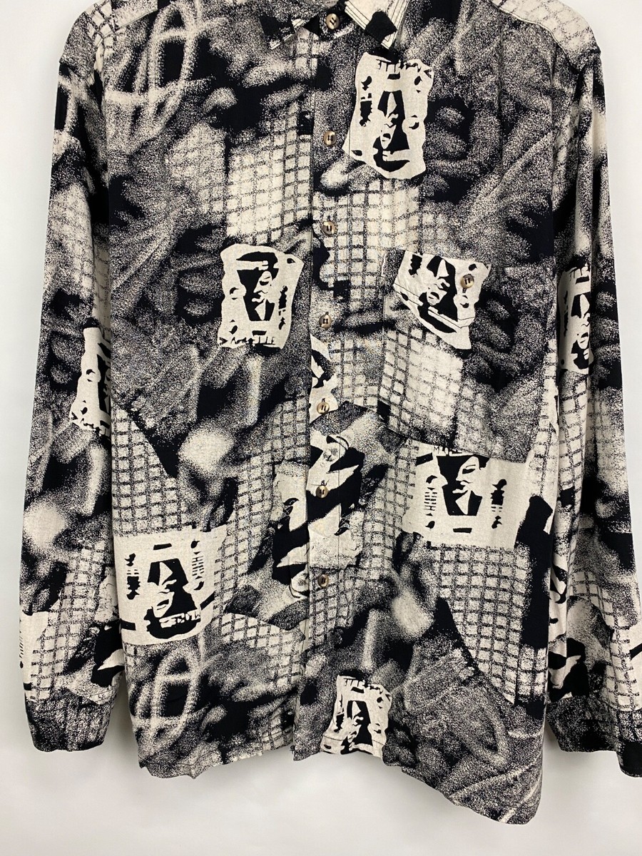 🇺🇸 Avant Garde Opium Style Art Shirt Y2K Rare Retro Anarchy size