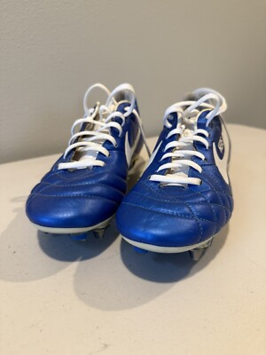 Nike Tiempo Legend IV 4 SG Pro (Size 6.5) - Blue White | eBay