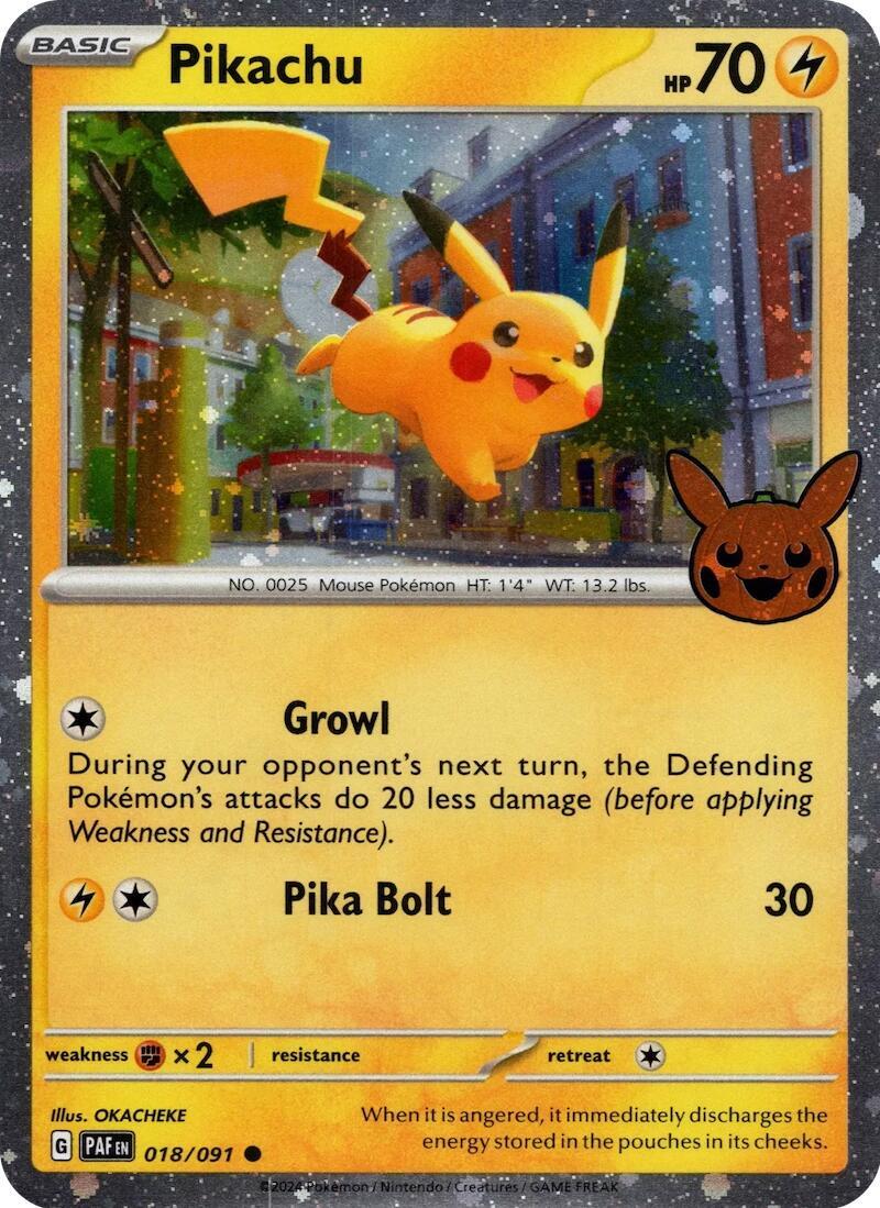 PSA 9 MINT Pikachu Cosmos Holo 018/091 Trick or Trade 2024 #12