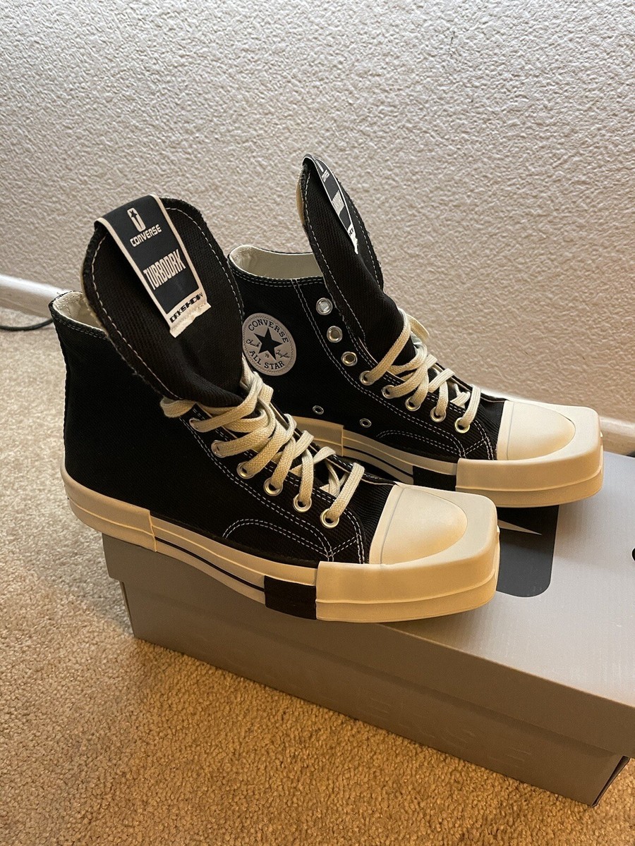 Converse Chuck 70 High TURBODRK x Rick Owens Black 2021. Size US7