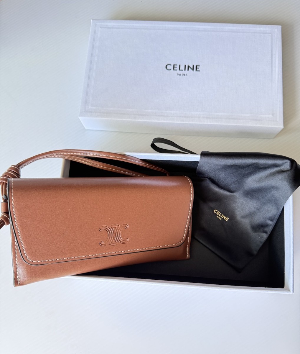 CELINE BROWN AUTHENTIC SUNGLASSES EYEGLASSES HANDBAG CASE POUCH
