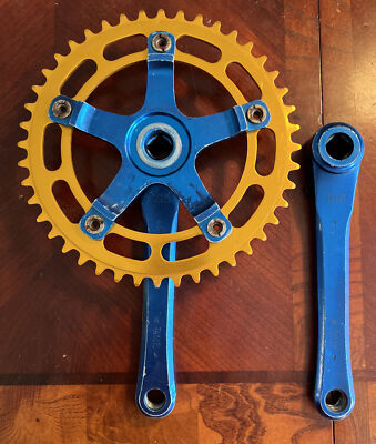 OLD SCHOOL BMX TAKAGI TOURNEY 165 Blue BMX 3 Peice Crank, 44T