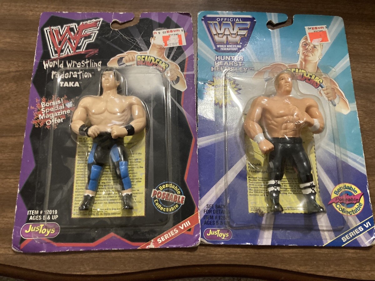 WWF World Wrestling Bend-Ems Taka + Hunter Hearst-Hemsley Sealed