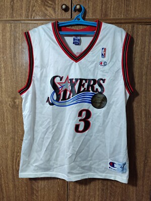 Philadelphia 76ers Champion NBA Jersey #3 Allen Iverson Basketball