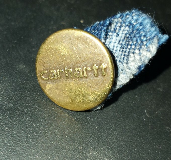 20 CARHARTT brass Buttons REMOVED FROM JEANS! 20 X $20.00 | eBay