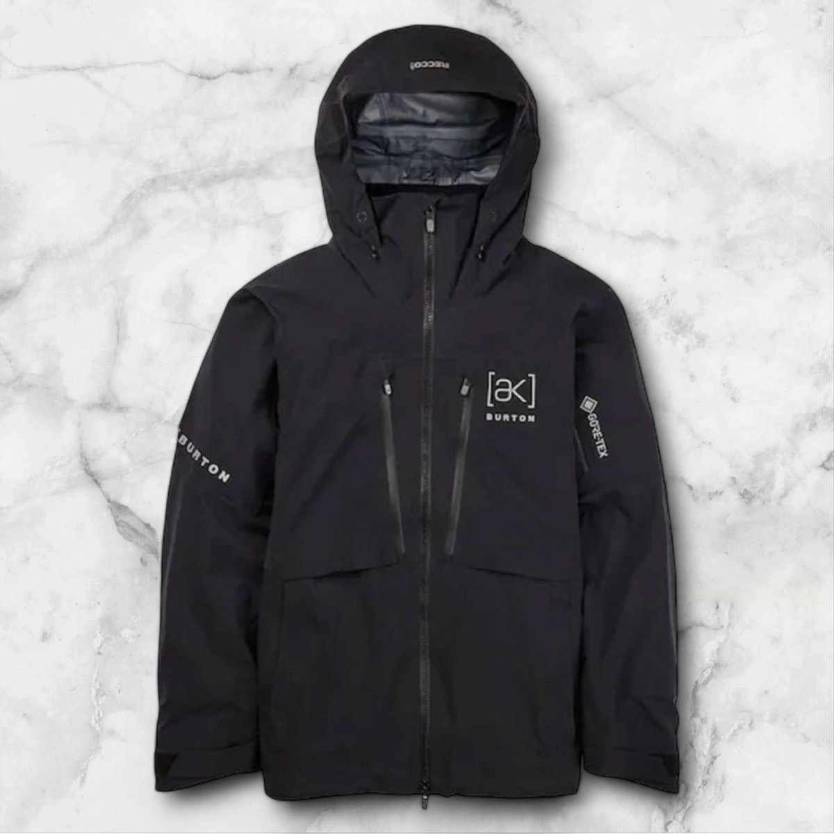 Burton AK HVR SR Snowboard Jacket True Black Men's L Gore-Tex New