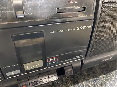 Vintage Sony CFS-W350 Dual Cassette AM/FM Radio Boom Box Stereo