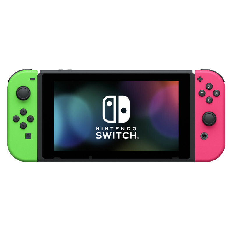 Nintendo Switch V1 (2017) - 32GB Grey Console Neon Pink/Green