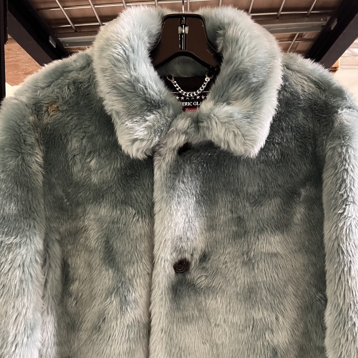 SUPREME x HYSTERIC GLAMOUR FAUX FUR COAT Sz M Medium FW17 2017 | eBay