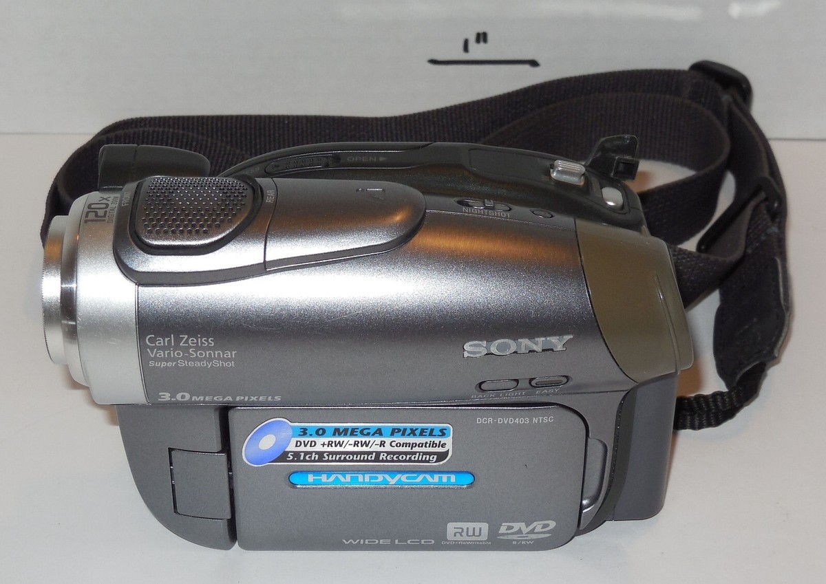 Sony Handycam DCR-DVD403 Mini DVD Camcorder Video Camera Gray Carl