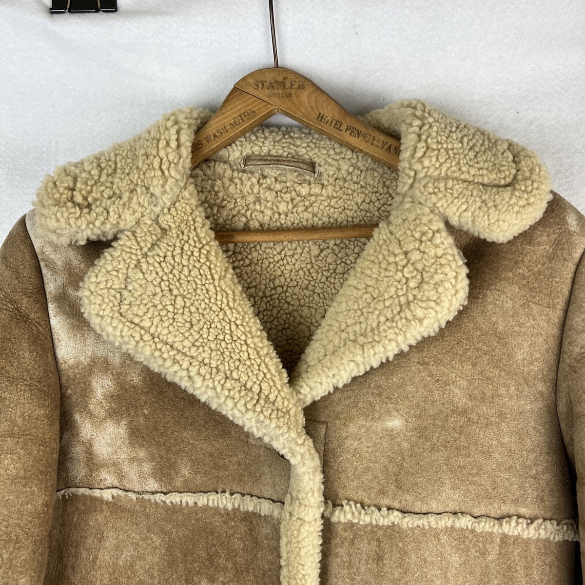 Vintage Norm Thompson The Sheepskin Shop Shearling Jacket Coat
