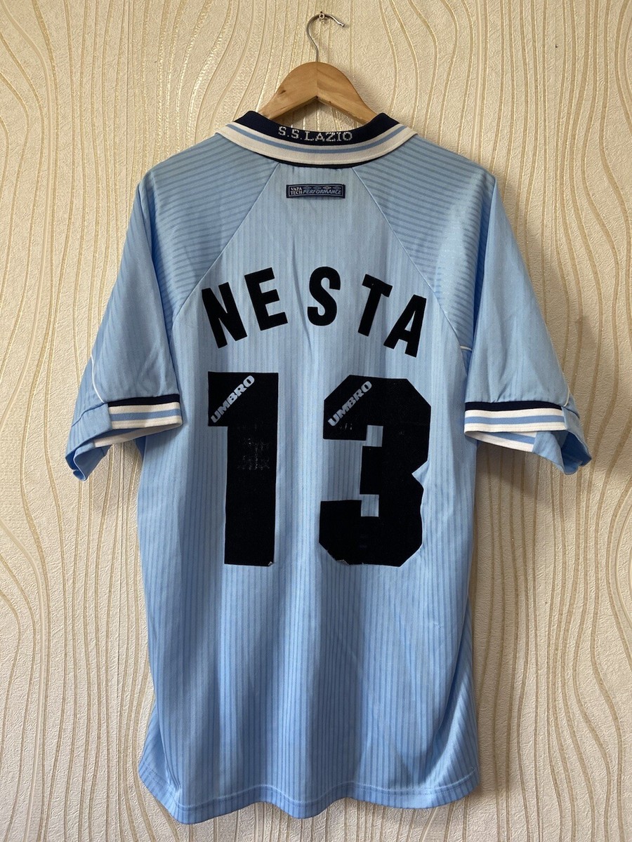 LAZIO 1997 1998 HOME FOOTBALL SHIRT SOCCER JERSEY UMBRO #13 NESTA