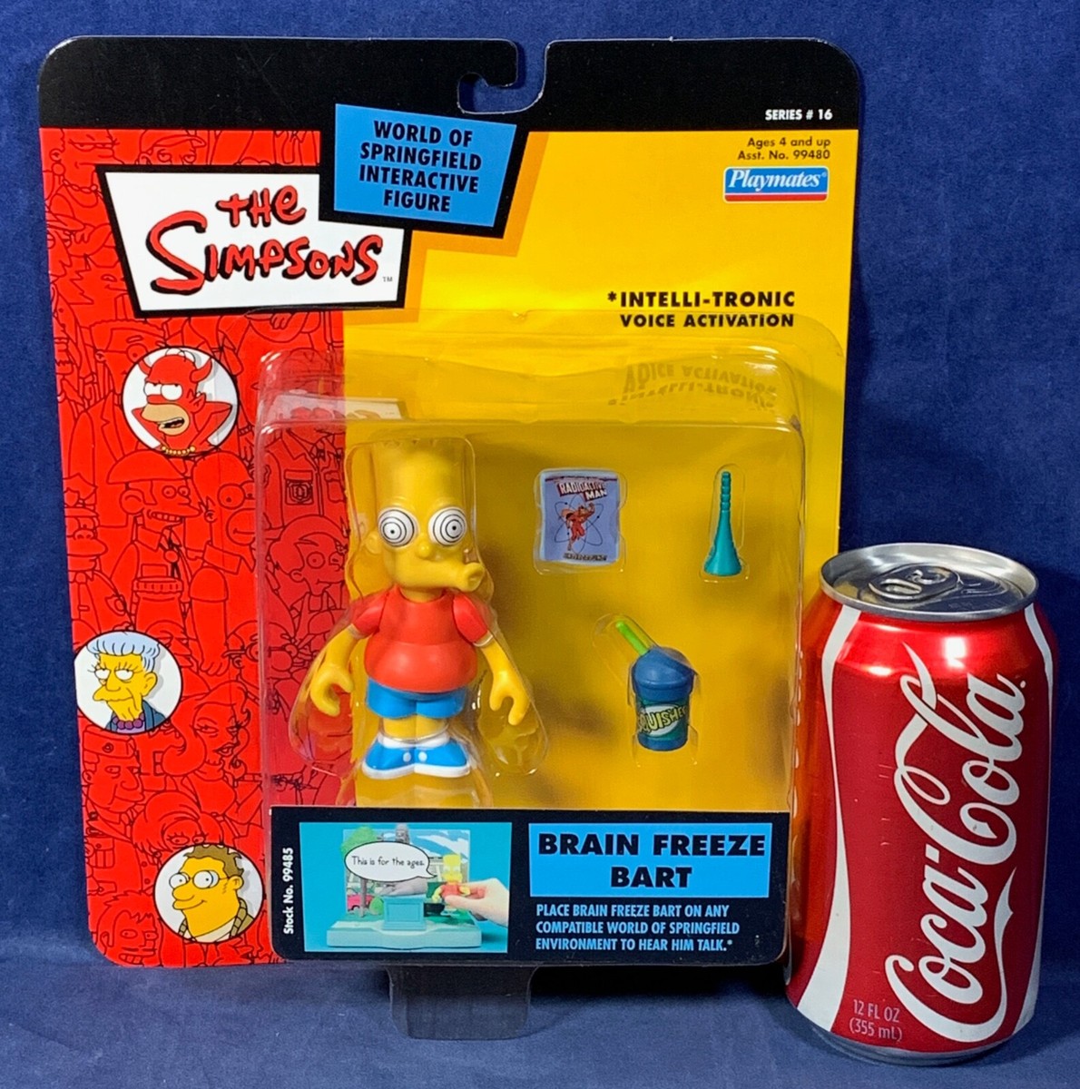 New BRAIN FREEZE BART WOS Simpsons PLAYMATES SERIES 16 Interactive