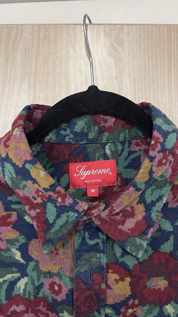 FW20 Supreme Digi Floral Corduroy Shirt Size M Medium Button Up