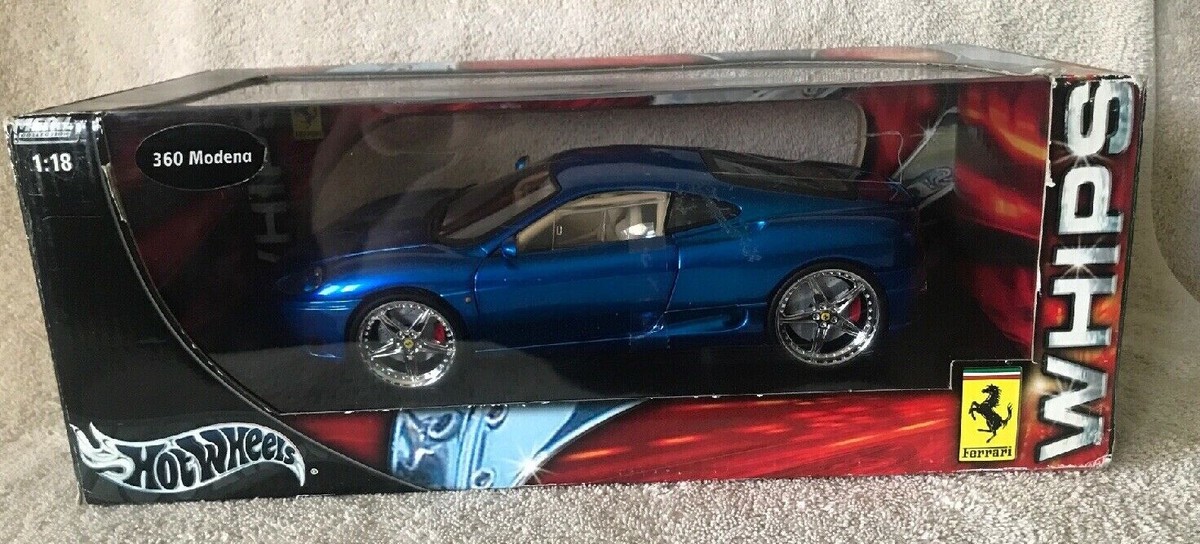 New Hot Wheels Whips Customized Ferrari 360 Modena Blue Car Die