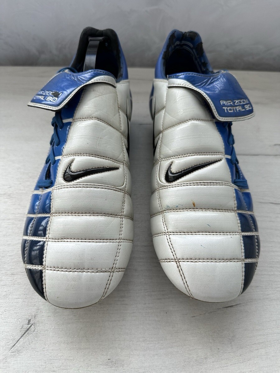 Nike Air Zoom Total 90 II SG White Blue Football Cleats Boots US13