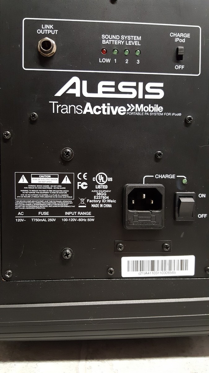 Alesis Transactive Mobile Portable PA System *BATTERY NOT CHARGING