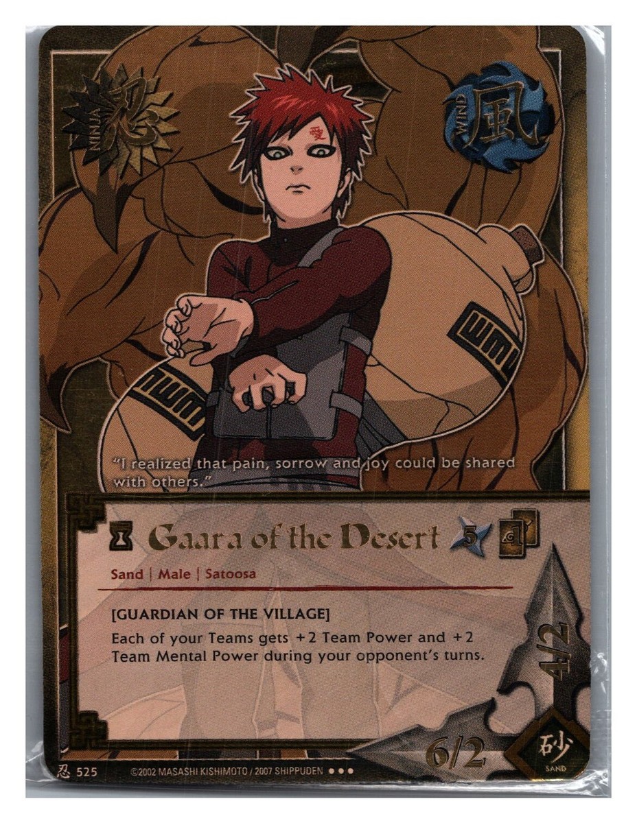 1x NARUTO CCG GAARA OF THE DESERT 525 HOLO FOIL SUPER RARE VINTAGE