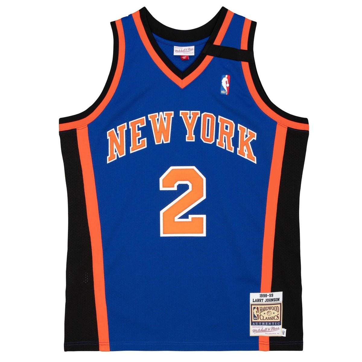 MITCHELL & NESS NBA AUTHENTIC JERSEY NY KNICKS 98 LARRY JOHNSON | eBay