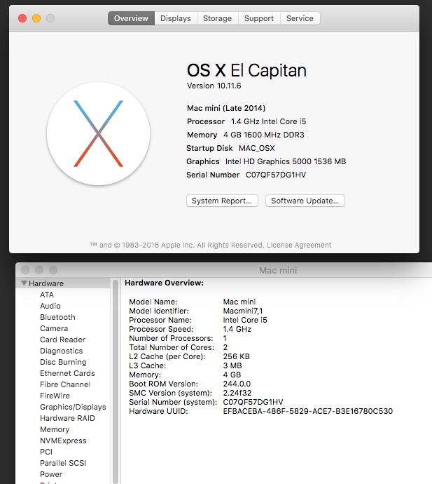 Apple Mac mini (Late 2014) 1.4GHz Core i5 500GB HDD 4GB | eBay
