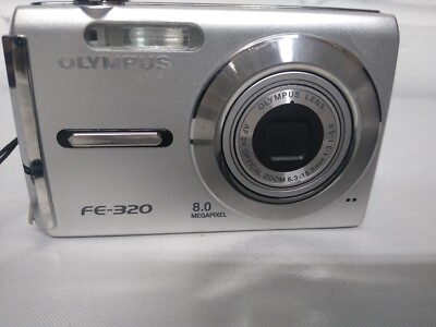 Digital Camera Olympus FE-320 8.0 MP W Battery & SD Card (NO