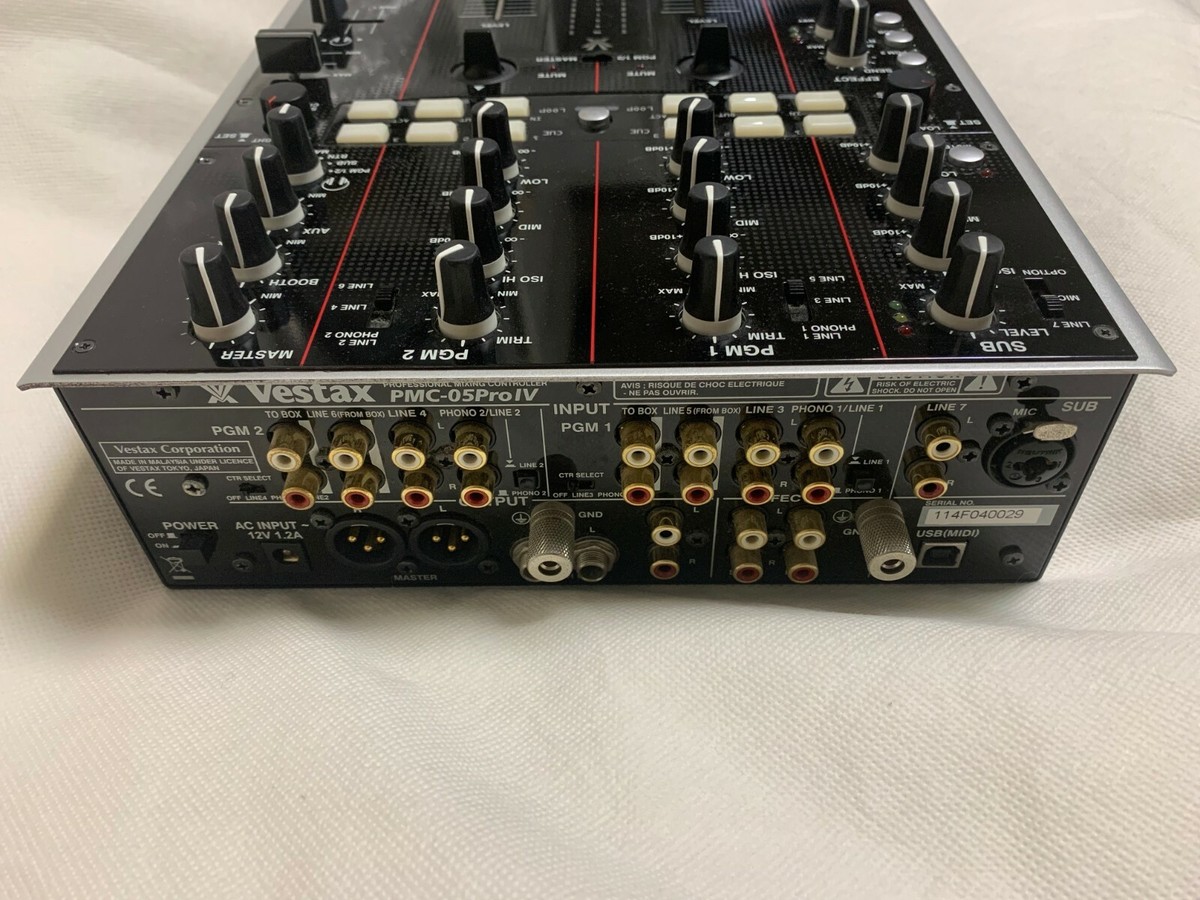 Used! Vestax PMC-05 ProⅣ Black DJ Mixer Professional Mixing