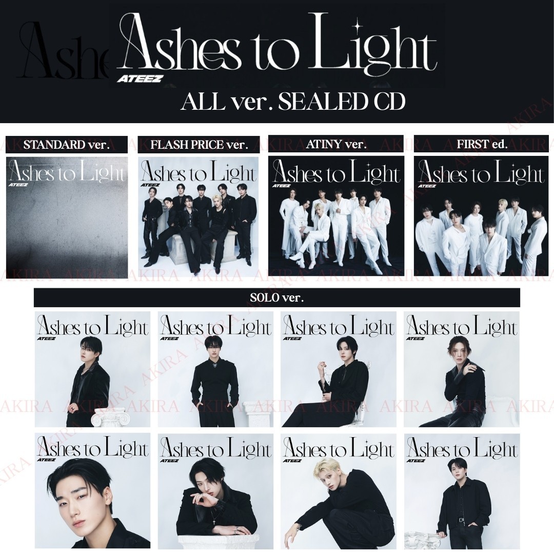 PSL ATEEZ JAPAN 2nd FULL ALBUM Ashes to Light ALL ver. SEALED CD