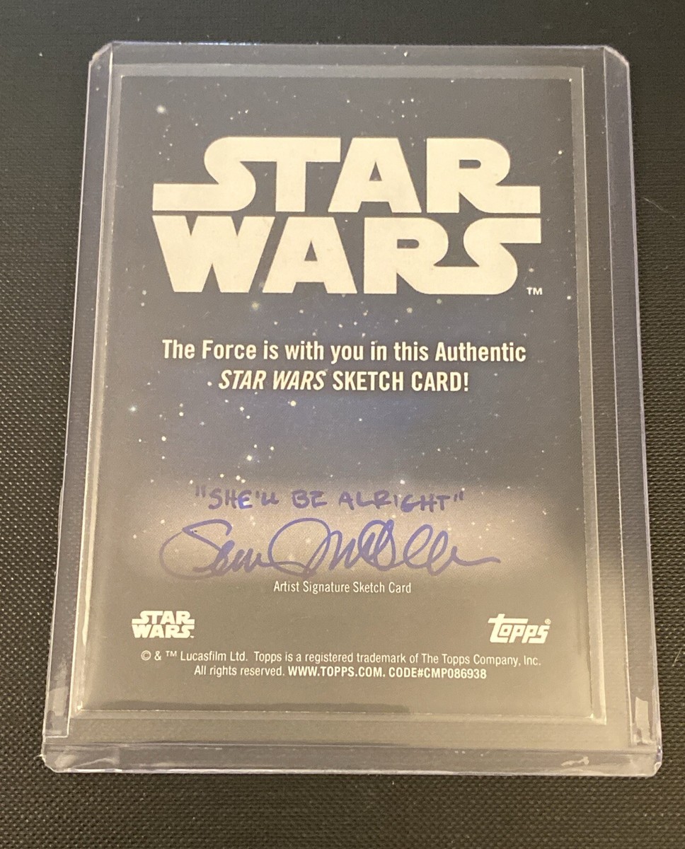 2024 Topps Chrome Star Wars Galaxy Stormtrooper Sketch Card by