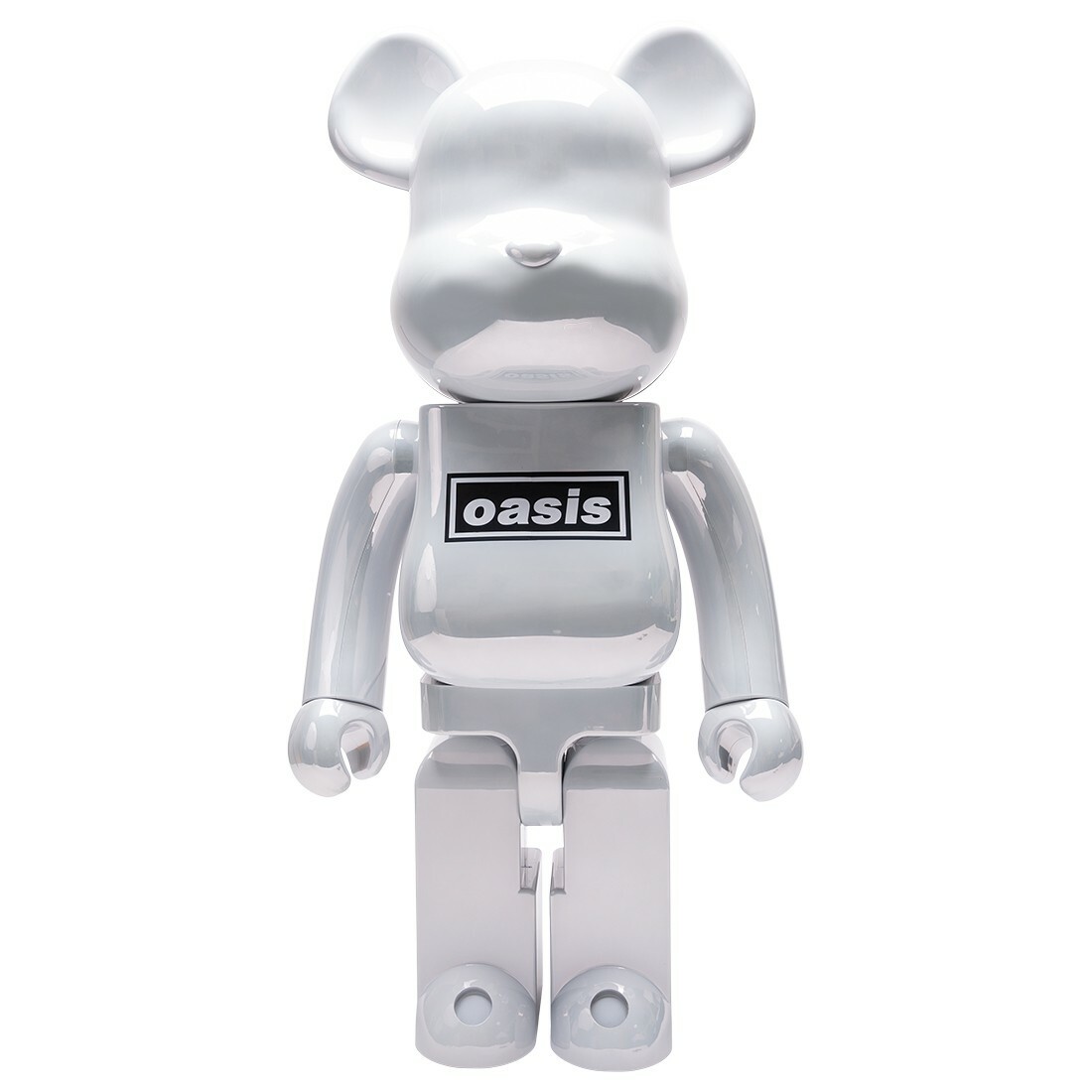 Oasis 1000% Bearbrick Pearl White Chrome Version Medicom Japan Be