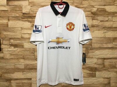 2014-15 Nike Manchester United Away White Jersey Shirt Kit Sz. M