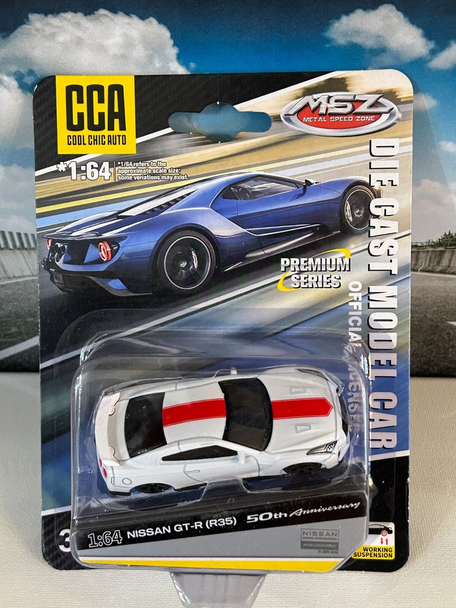 CCA NISSAN GT-R R35 50th Anniversary Model Diecast Metal WHITE 1