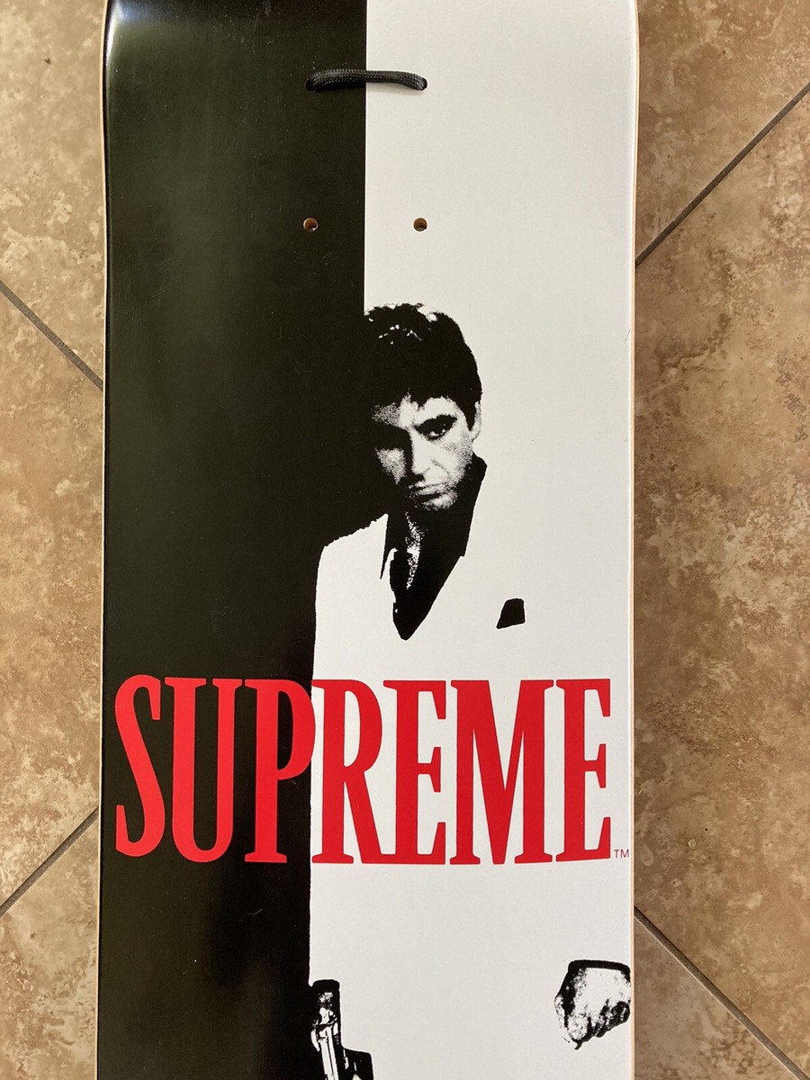 Supreme Scarface Skateboard Art Deck by Supreme Black White 8.3