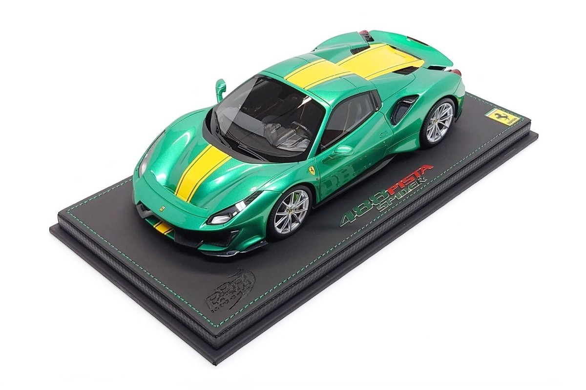 BBR Models 1:18 Ferrari 488 Pista Spider (Closed Roof) in Metallic