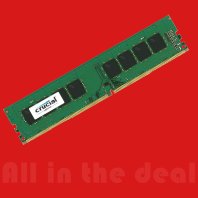 Crucial 4GB DDR4 2666 MHz PC4-21300 Desktop Memory 288-Pin 1.2V