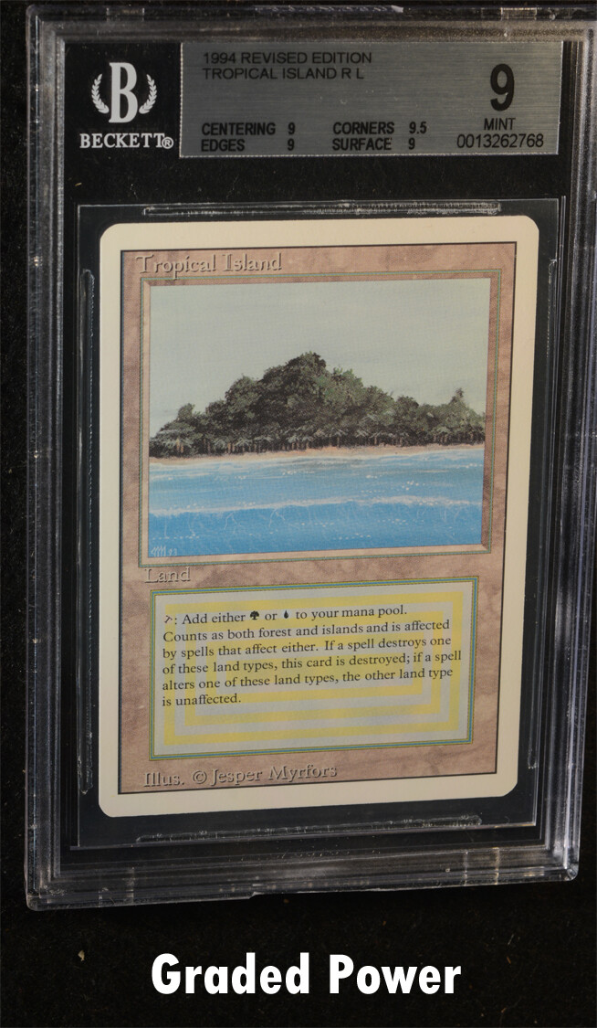 BGS Revised Tropical Island 9 (2768) Quad + Magic Beckett Graded
