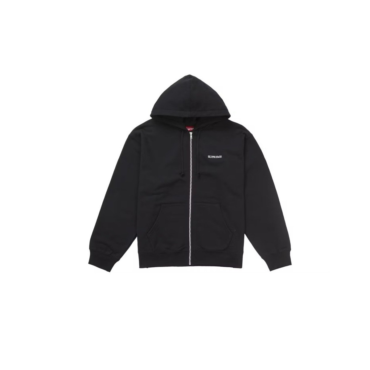 Supreme IDGAF Zip Up Hooded Sweatshirt Black Size: Large | eBay