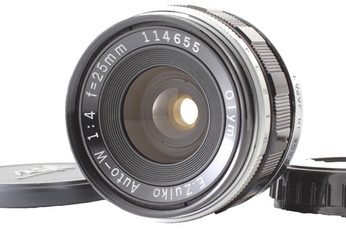 Olympus E.Zuiko Auto-W 25mm f/4 Focus Wide Angle Lens Pen F FT