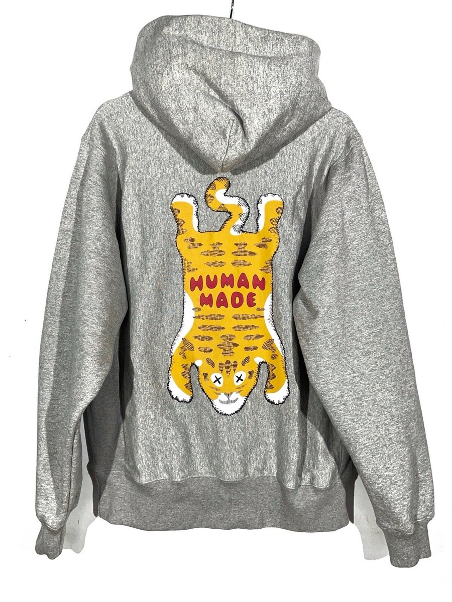 Human Made Grey Hoodie Big Tiger Logo Size Made In Japan | eBay