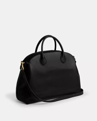Coach Soft Empire 48 Carryall Bag Black Natural Grain Leather