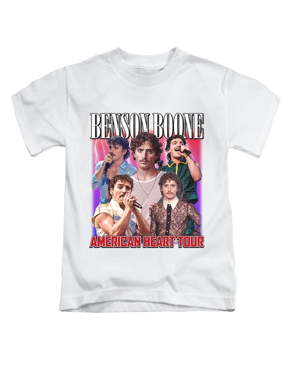 American Heart Benson Boone Kids T-Shirt Cute Childrens Tour Top