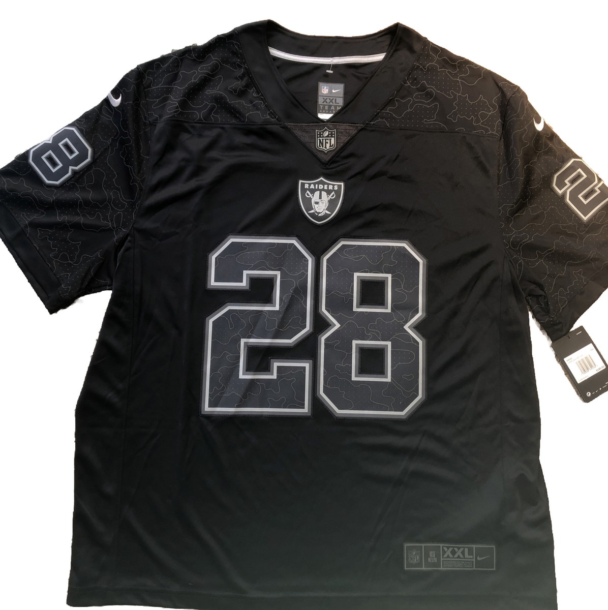 New Size XXL Nike NFL Raiders Josh Jacobs Jersey Black Camo