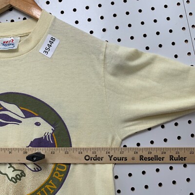 Vintage 80s Brookfield Zoo Run Shirt Youth Boys Small Yellow